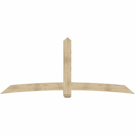 Ekena Millwork Bellingham Rough Sawn Timber Gable Bracket, Douglas Fir, 108"W x 45"H x 6"D x 6"F, 10/12 Pitch GBW108X45X0606BEL00RDF